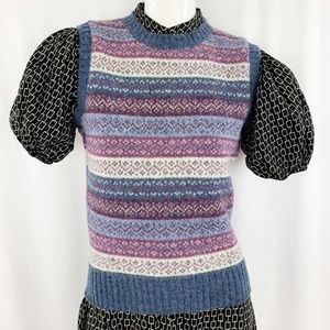 Land's End Fairisle wool sweater vest